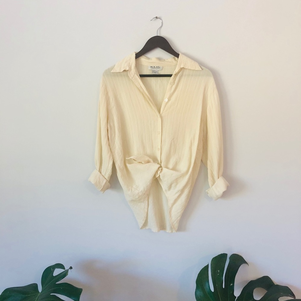 Vintage Textured Silk Blouse